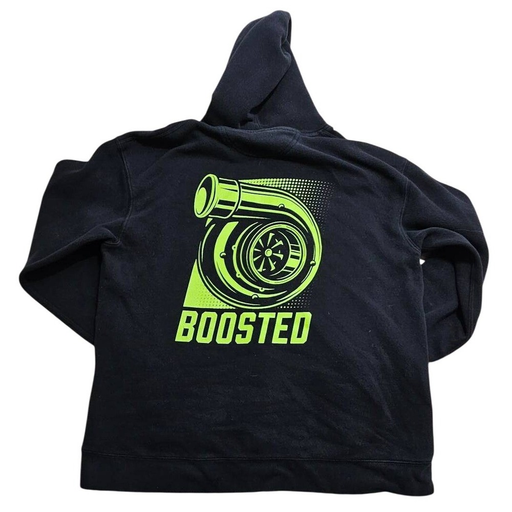 Mac Tools Black Hoodie Mens XL Boosted Turbo Graphic Neon Green Pullover